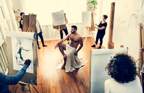 Preview: People drawing from human model