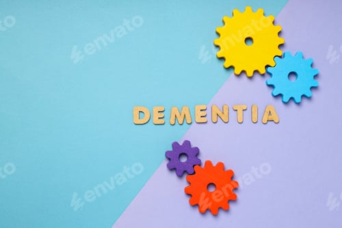 Preview: Dementia and parkinson's disease, ADHD, composition for head disease theme, space for text