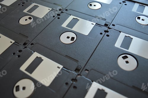 Preview: Diagonal black floppy disks