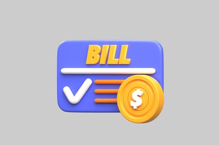Preview: Check mark bill with coin