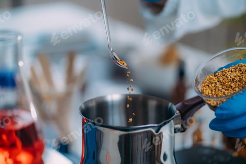 Preview: Pharmacist Making Beauty Cosmetic Cream with Bee Propolis