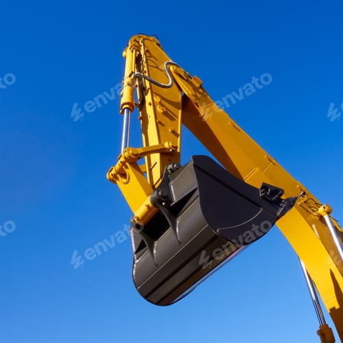 Preview: Scoop and hydraulic arm of an excavator