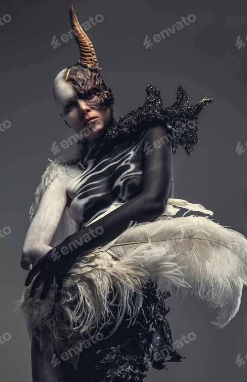 Preview: Portrait of devil woman.