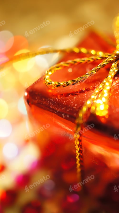 Preview: Presents On Colorful Bokeh Background