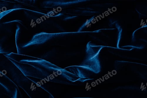 Visualização: elevated view of dark turquoise velvet textile as background