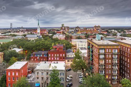 Preview: Savannah, Georgia, USA downtown