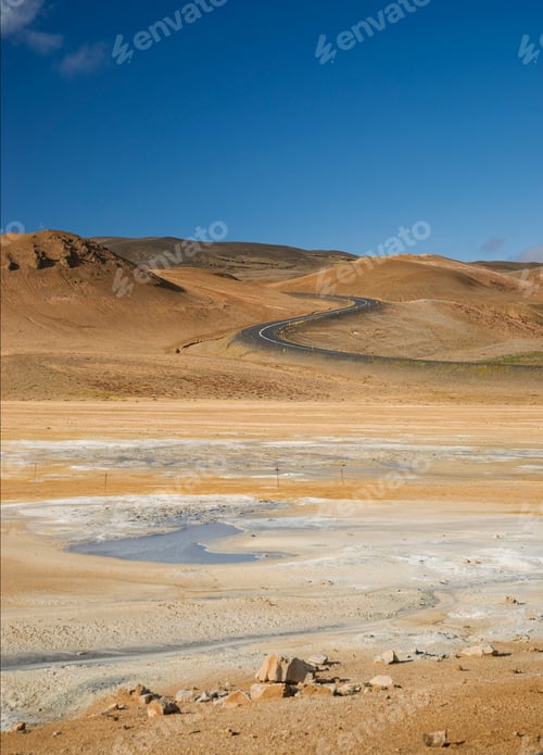Preview: iceland volcanic landscape steam vent geothermal europe nature
