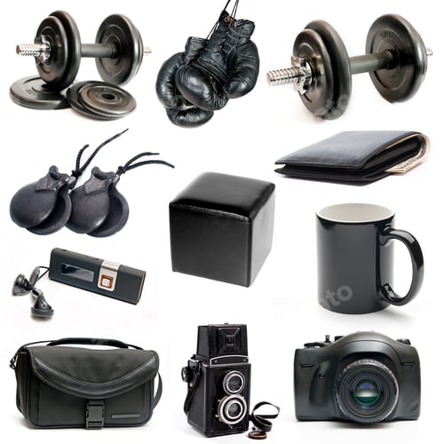 Preview: different black objects
