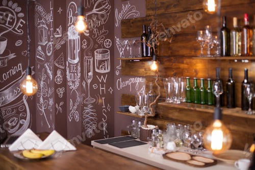 Preview: Artistic design of a vintage coffee shop