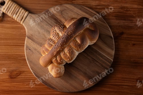 Preview: Mafalda Bread on a Rustic Wooden Cutting Board