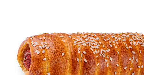 Preview: hot dog with sausage isolated on white