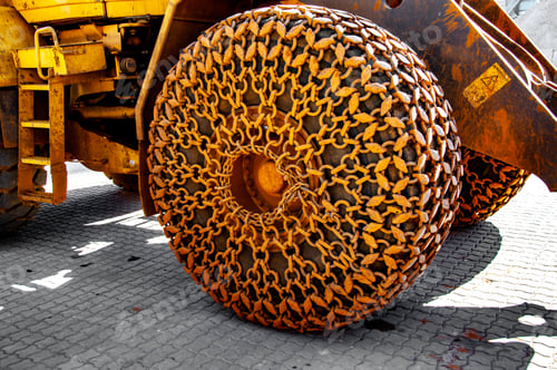 Preview: Detail view of construction machine skidder