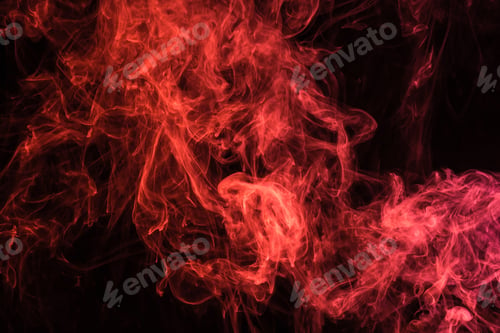 Preview: red mystical smoke on black background