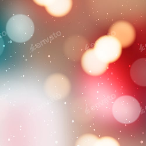 Preview: Blurry colorful Christmas bokeh light background