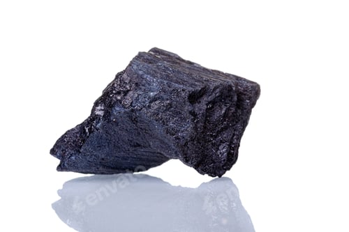 Preview: macro mineral stone Schorl on a white background