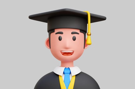 Preview: Young Graduate In Cap And Gown Smiling