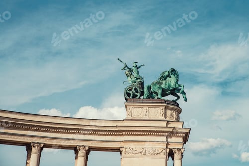 Preview: Symbolic sculpture of the Peace on the Hero Square Millennium Memorial in Budapest, Hungary