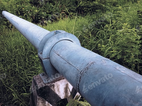 Preview: Large Main Water Supply Steel Pipe with Support