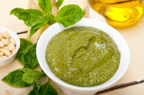 Preview: Italian basil pesto sauce ingredients