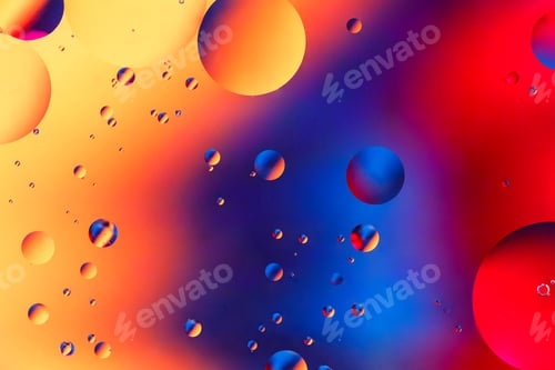 Preview: Colorful artificial background with bubbles.