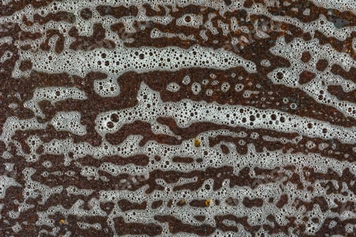 Preview: Suds And Rust Metal Plate Texture. Cleaning The Surface Of Dirt