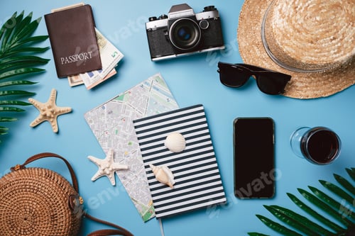 Preview: Top view travel concept