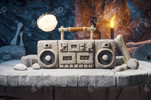 Preview: Entertainment in the Stone Age: boombox in a cave