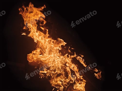 Preview: Close up of night bonfire