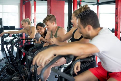 Preview: Athletes training in a cross-fit gym