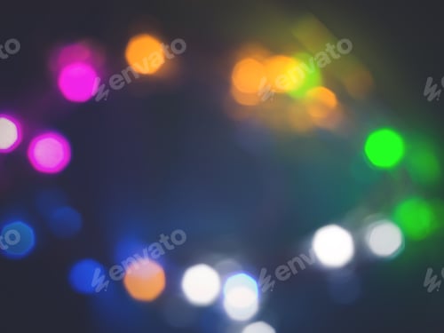 Preview: Unfocused Colorful festive lights background