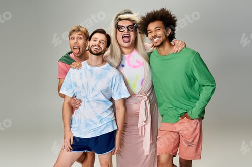 Preview: Celebrating diversity and joy with a vibrant LGBTQ group in a creative studio setting