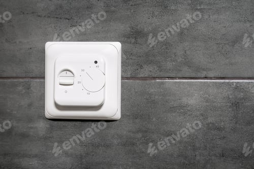 Preview: White switch and underfloor heating thermostat