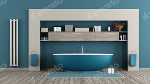 Preview: Blue modern bathroom