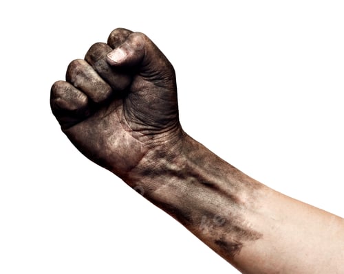 Preview: hand dirty strenght power fightworker arm fist