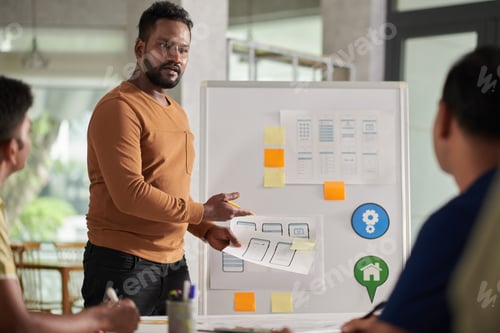 Preview: UX Designer Speaking in Meeting