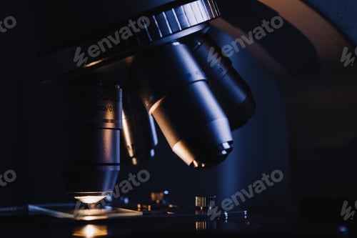 Preview: Modern microscope in the laboratory.