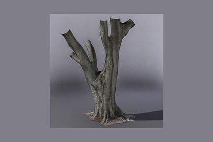 Preview: Metallic arboreal structure with gnarled branches