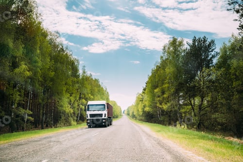 Preview: Truck, Tractor Unit, Prime Mover, Traction Unit In Motion On Cou