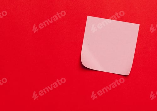 Preview: Reminder sticky notes on red background