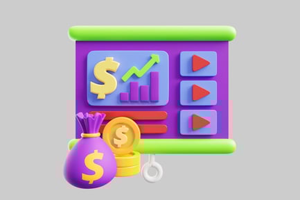 Preview: Financial report presentation with coins