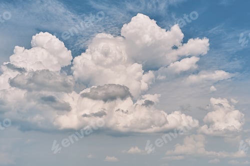 Preview: Clouds over the mountains at noon.