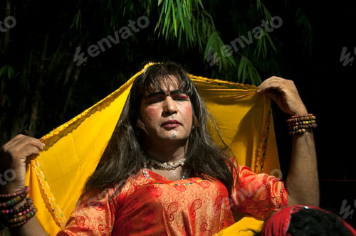 Preview: Portrait of Impressionist or Behrupiya, Traditional performing artist of India.