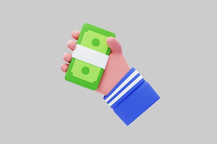 Preview: Hand holding cash stack