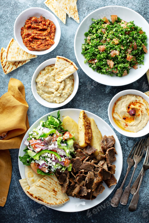 Preview: Mediterranean food on the table