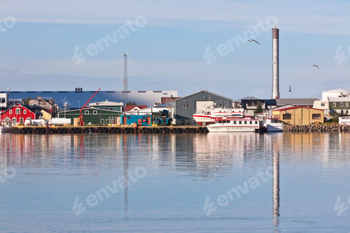 Preview: Typical Iceland Harbor with Fishing Boats