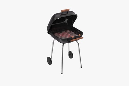 Visualização: Churrasqueira quadrada a carvão portátil com tampa