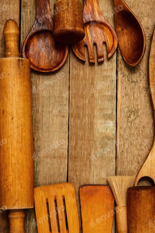 Preview: Wooden kitchen utensils
