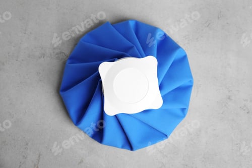 Preview: Ice pack on stone table, top view
