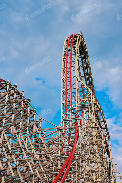 Preview: Roller coaster attraction in amusement park