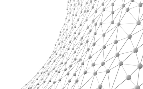 Preview: Network connections with points and lines on white background